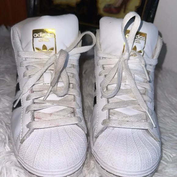 Rare Size 4.5Adidas Pro Model OG White/Black/Gold - Picture 2 of 8